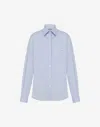 Moschino Cotton Poplin Shirt Goose In Blue