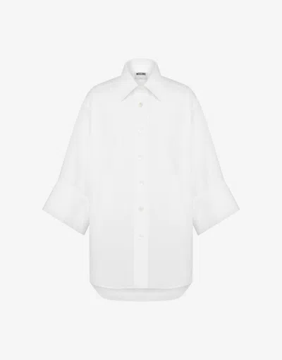 Moschino Cotton Poplin Shirt In White