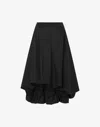 Moschino Knee Length A-line Skirt With Asymmetric Hem In Black