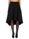 Moschino Cotton Poplin Skirt In Black