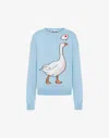 Moschino Goose-motif Sweater In Azure