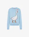 Moschino Goose-motif Sweater In Blue