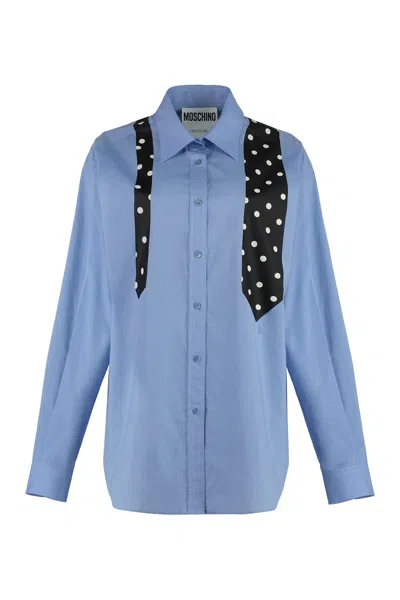 Moschino Cotton Shirt In Blue