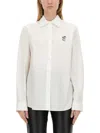 Moschino Cotton Shirt With Long Sleeves And Regular Fit In White