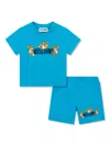 Moschino Cotton Short Set In Blue