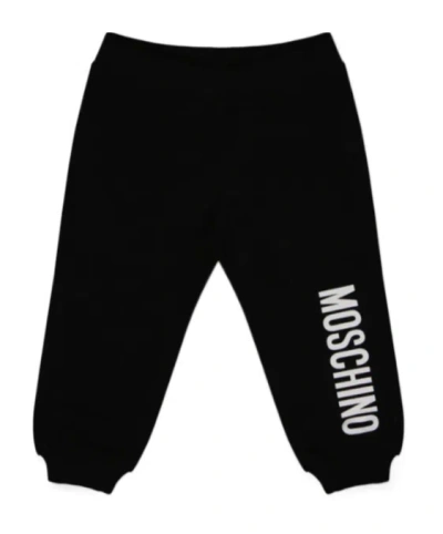 Moschino Cotton Sports Trousers In Black