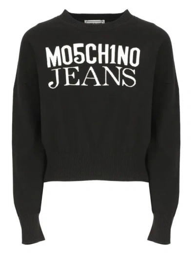 Moschino Cotton Sweater In Black