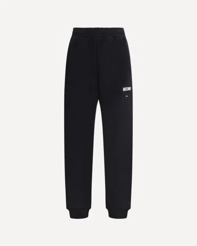 Moschino Logo-detail Track Pants In Black