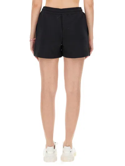 Moschino Cotton Sweatshirt Bermuda Shorts In Black