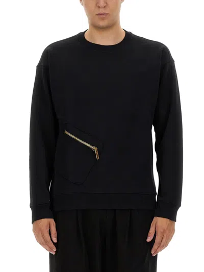 Moschino Cotton Sweatshirt In Black