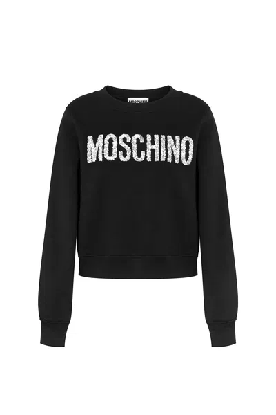 Moschino Cotton Sweatshirt For Women In Black