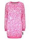 Moschino Logo Detail Cotton Sweatshirt In Pink