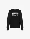 Moschino Cotton Sweatshirt With Logo Print In Black