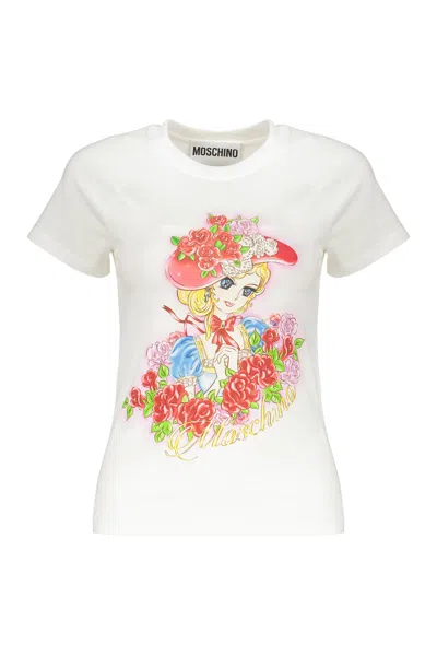 Moschino Cartoon-print T-shirt In White