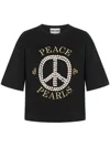 Moschino Black Cotton Logo Print T-shirts In Black
