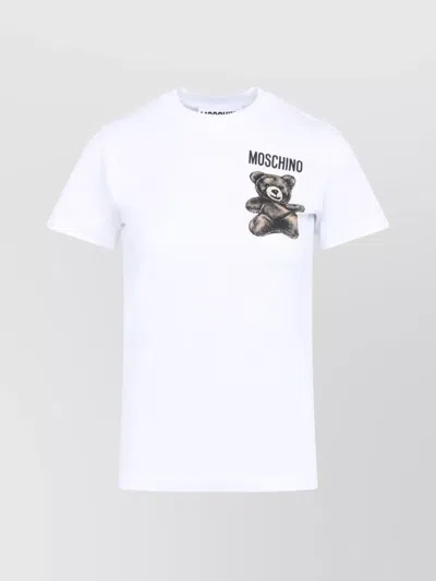 MOSCHINO COTTON T-SHIRT GRAPHIC PRINT