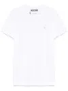 Moschino Crew Neck Embroidered Design T-shirt In White