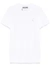 Moschino Crew Neck Embroidered Design T-shirt In White