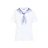 Moschino T-shirt In Interlock Di Cotone Con Stampa In White