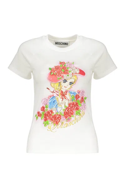 Moschino Cotton T-shirt In White