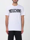 Moschino Cotton T-shirt With Logo Print In White