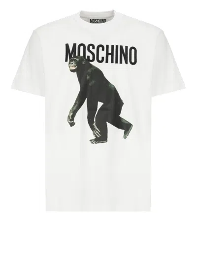 Moschino Logo-print T-shirt In Yellow