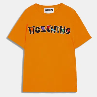 Pre-owned Moschino Cotton T-shirt Xs In Orange