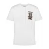 Moschino Teddy Logo Print Crewneck T-shirt In White