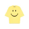Moschino Smiley Face Graphic T-shirt In Bright Yellow Cotton