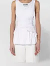 Moschino Stretch Cotton Tank Top With Laces In White