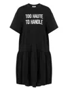 Moschino Graphic Print Dress Short Sleeves In Black