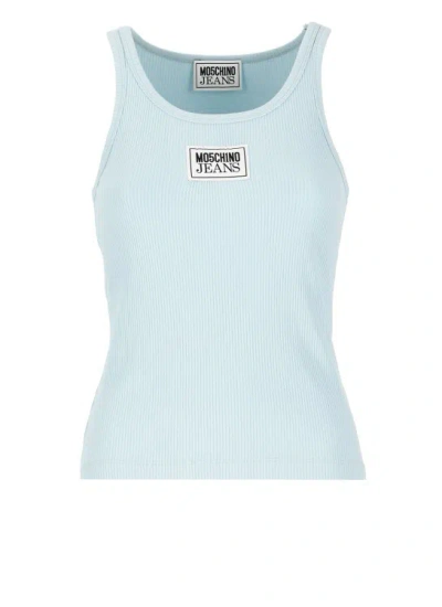 Moschino Cotton Top In Blue
