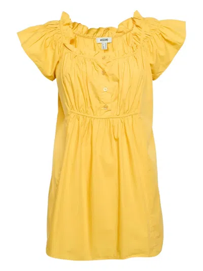 Pre-owned Moschino Cotton Top In Yellow