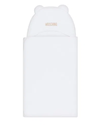 Moschino Babies' Cotton Towel In White