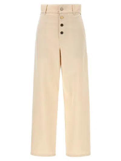 Moschino Cotton Trousers In Brown