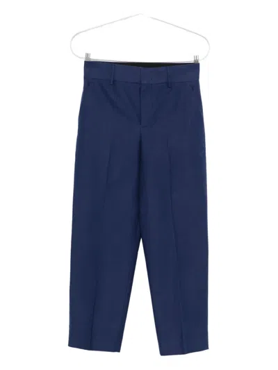 Moschino Cotton Trousers In Blue