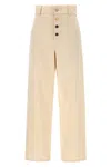 Moschino Trousers With Belt Loops And Pockets In Gold