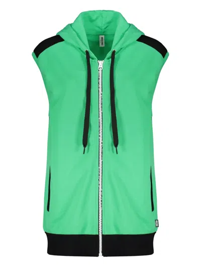 Moschino Cotton Zip-up Hoodie In Green