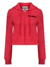 Moschino Cotton Zip-up Hoodie In Pink