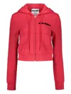 Moschino Cotton Zip-up Hoodie In Pink