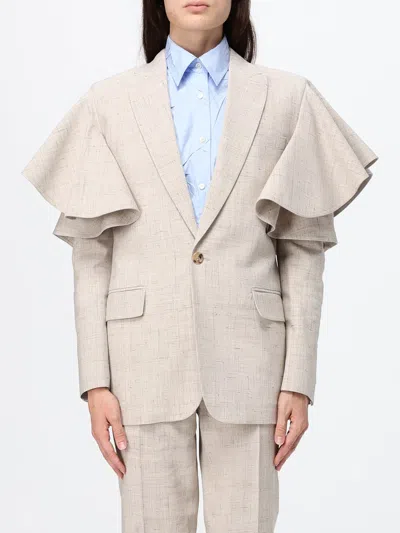 MOSCHINO MOSCHINO COUTURE JACKET WOMAN COLOR BEIGE,I35892022
