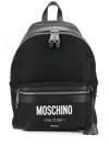 Moschino Logo Backpack Adjustable Straps In Black