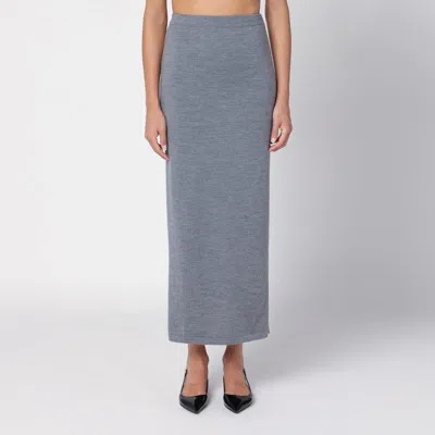 Moschino Couture Bicolor Knit Skirt In Gray