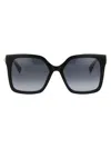 Moschino Couture Black Acetate Sunglasses In Black