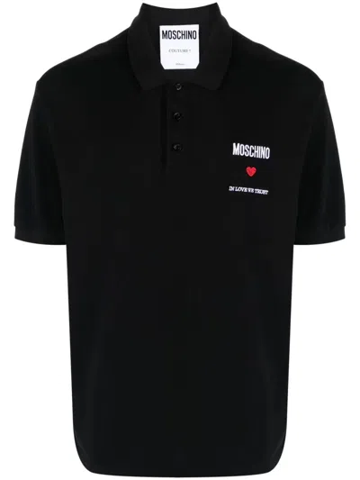 Moschino Couture Black Cotton Clothing T-shirts And Polos