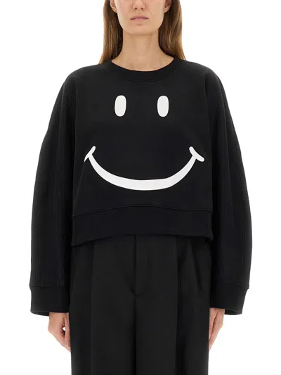 Moschino Couture Black Cotton Sweatshirt