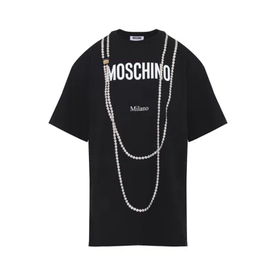 Moschino Couture Black Cotton T-shirt