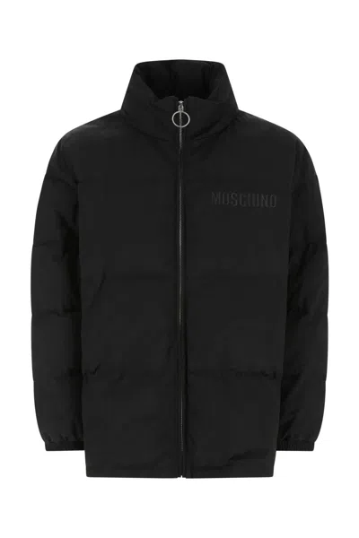 MOSCHINO MOSCHINO COUTURE BLACK NYLON PADDED JACKET