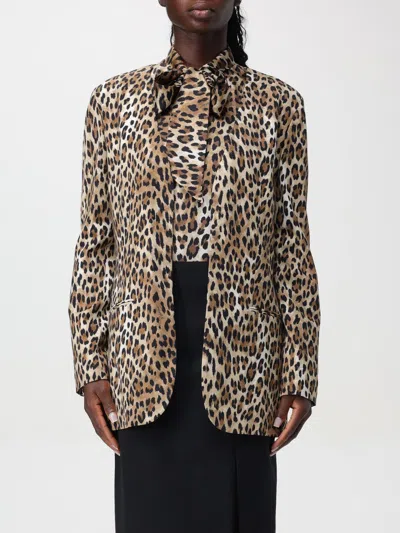 Moschino Blazer  Couture Woman Color Beige In Animalier