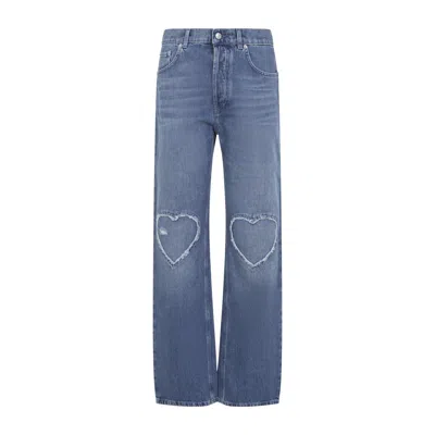Moschino Couture Blue Cotton Jeans